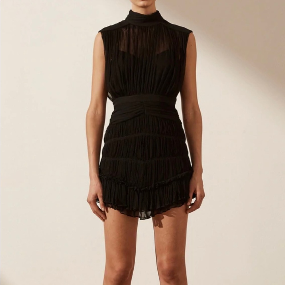 Shona Joy Safira Dress in Black (size 6)